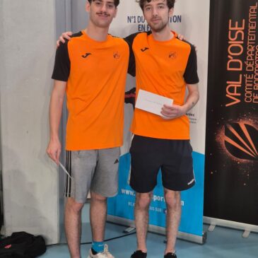 🏸 Victoire de Maxime et Liam au Tournoi Spécifique Séniors du Val-d’Oise !