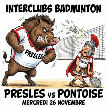 🏸 Interclubs – Mercredi : Presles reçoit Pontoise